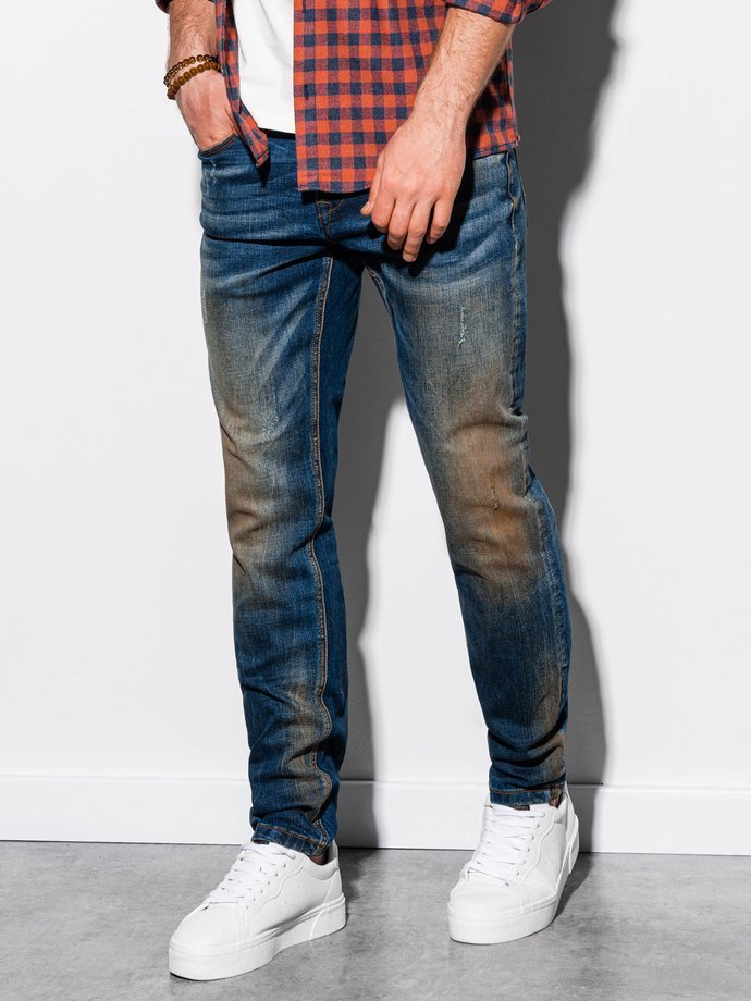 Брюки мужские джинсовые – синие P860