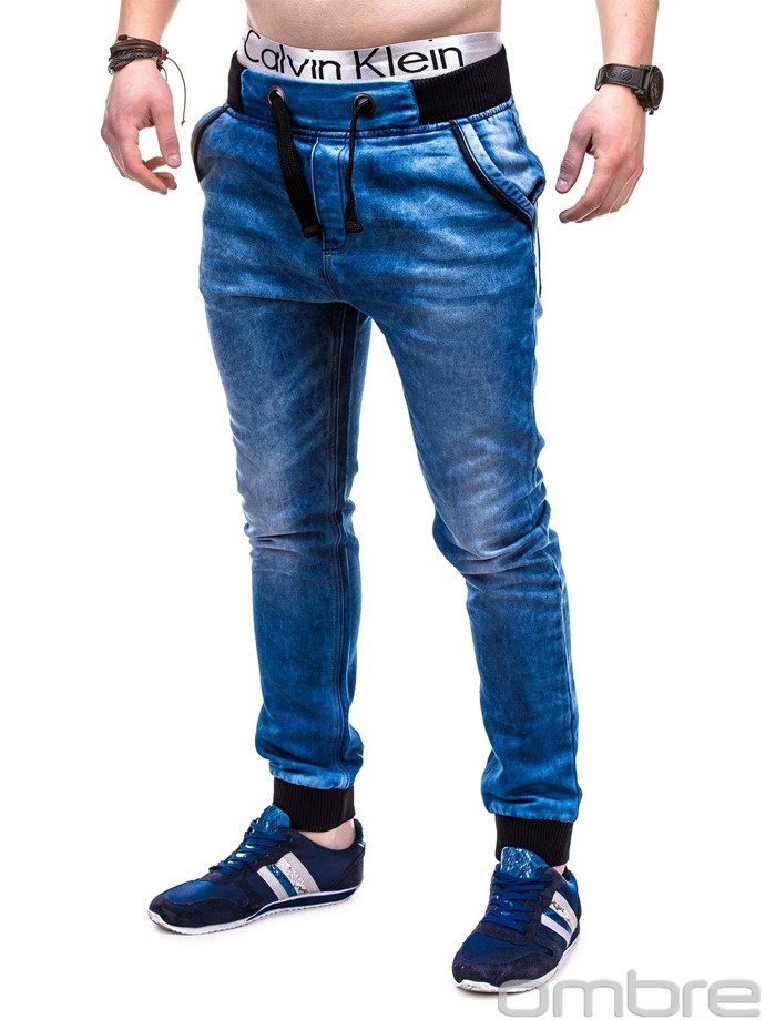 Брюки - темные джинсы Р102