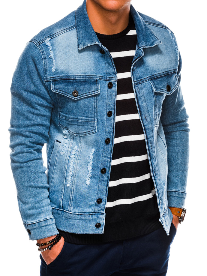 Мужская джинсовая куртка C404 - светлый джинс