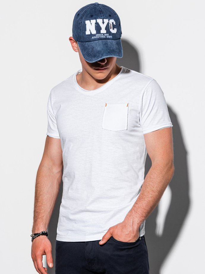 Мужская футболка без принта - белая S1100