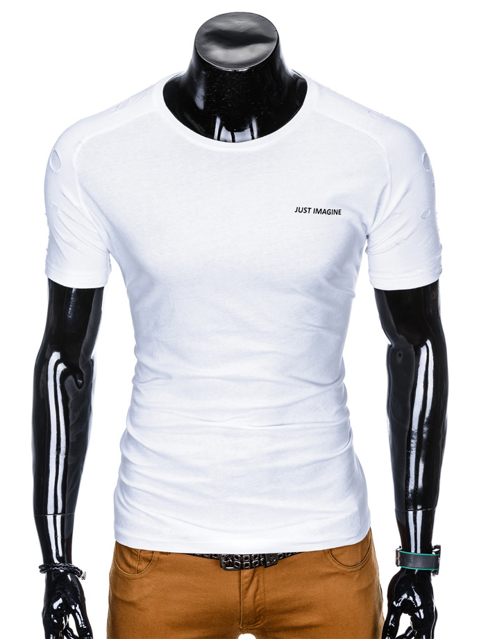 Мужская футболка без принта - белая S960