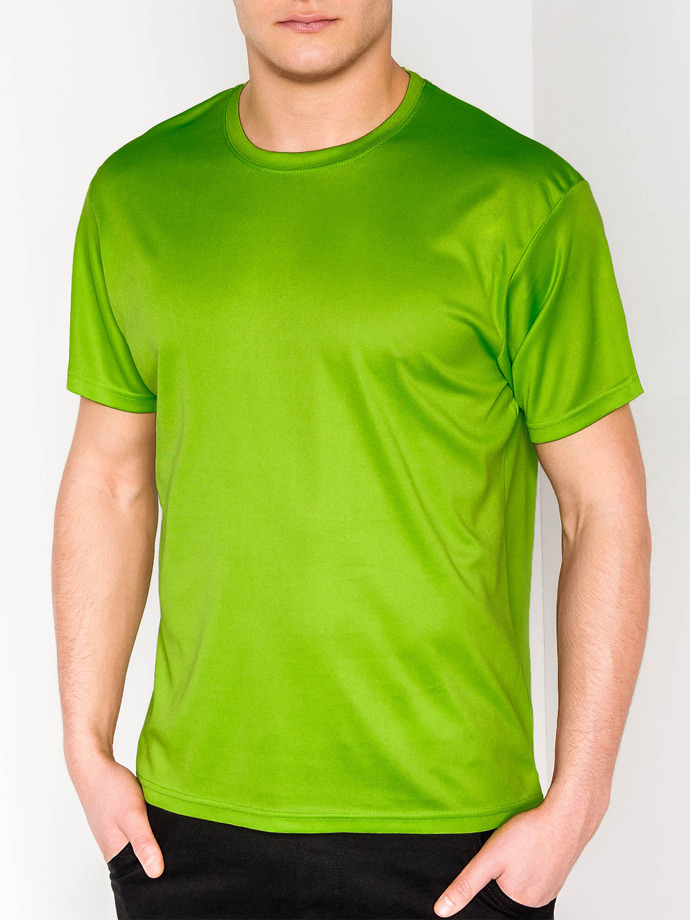 Мужская футболка без принта - салатовая S883