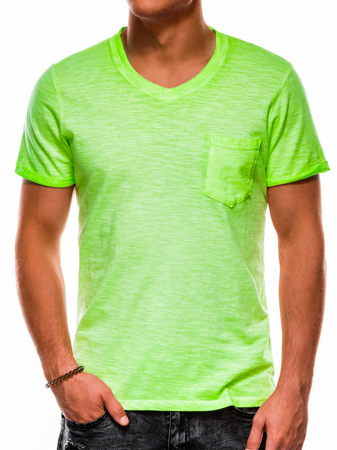 Мужская футболка без принта - зелёная S1053