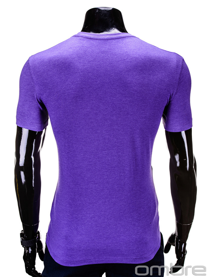 Мужская футболка с принтом S618 - фиолетовая