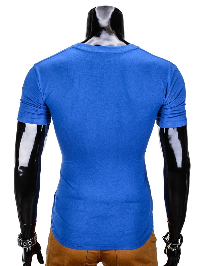 Мужская футболка с принтом S840 - синяя
