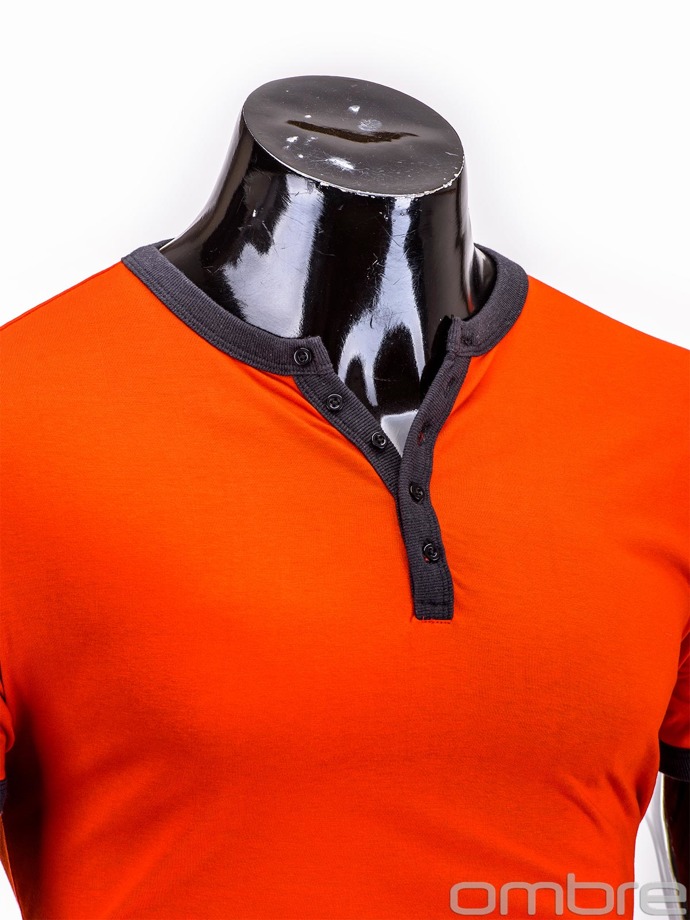 Мужская футболка S595 - оранжэвая