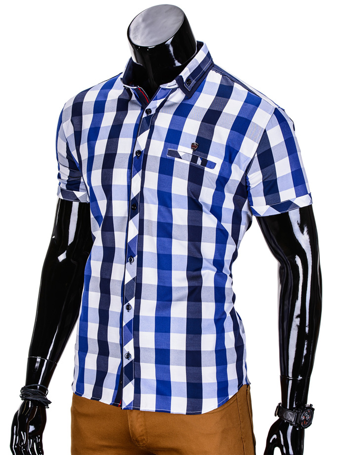 Мужская рубашка K341 - синяя