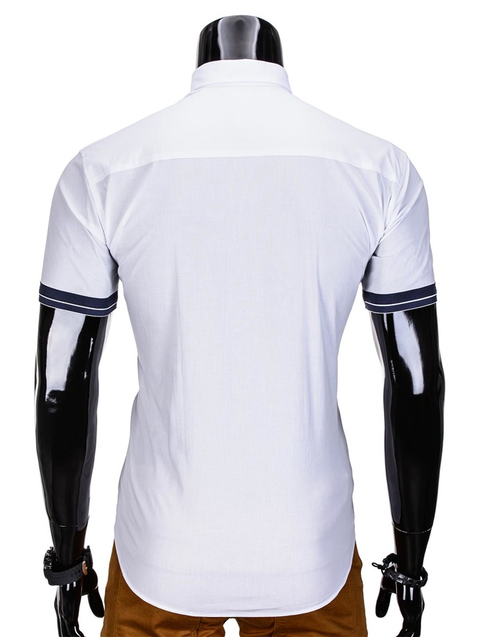Мужская рубашка с коротким рукавом K340 - белая