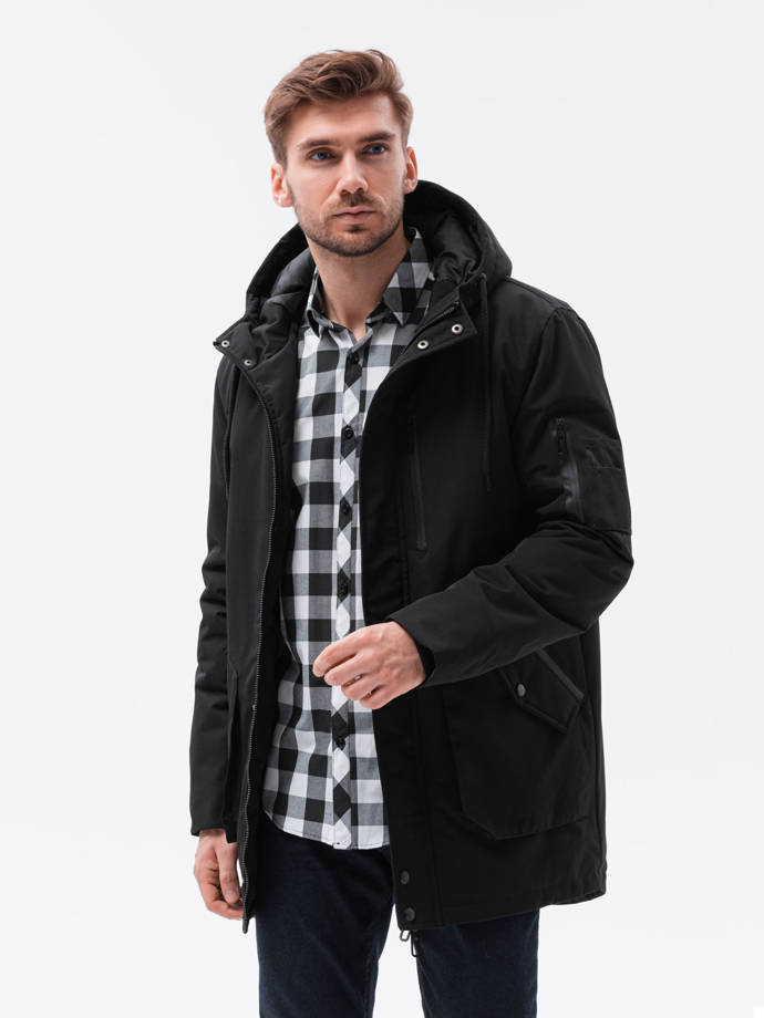 Мужская зимняя куртка - чёрный C534