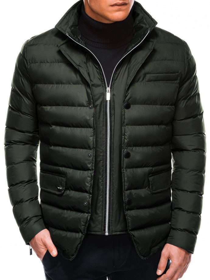 Мужская зимняя куртка - хаки C445