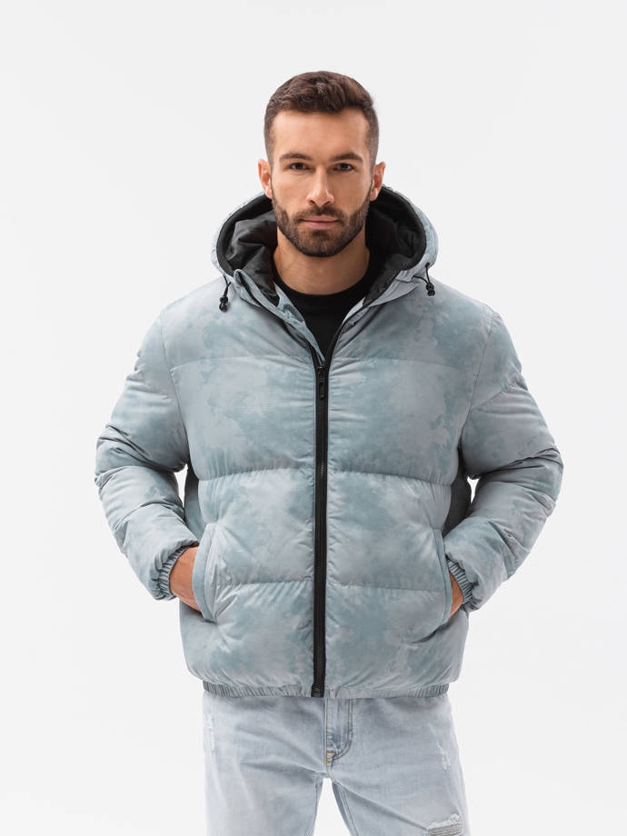 Мужская зимняя куртка - светло-синий C529
