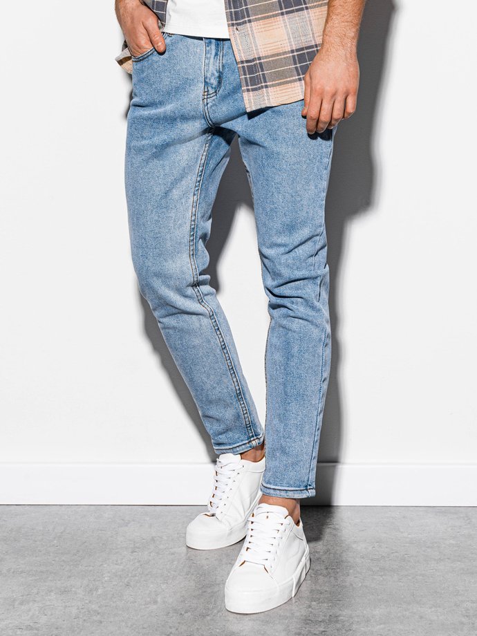 Мужские брюки джинсовые - светло-синий P888