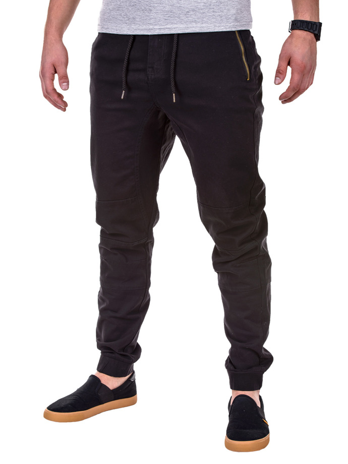 Мужские брюки джоггеры - черные P417