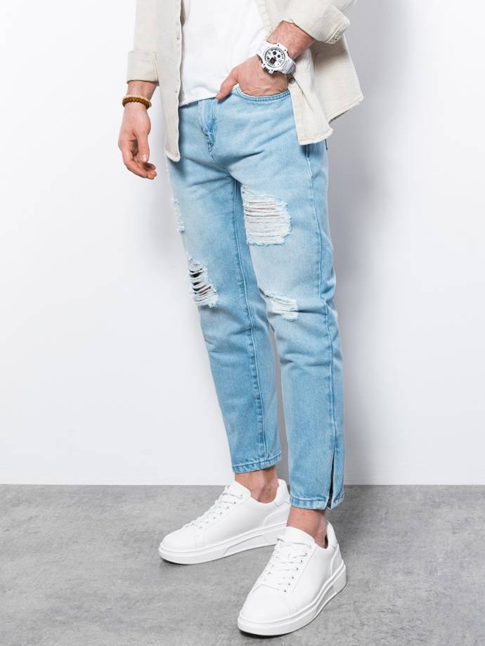 Мужские джинсовые брюки - голубые V1 P1028