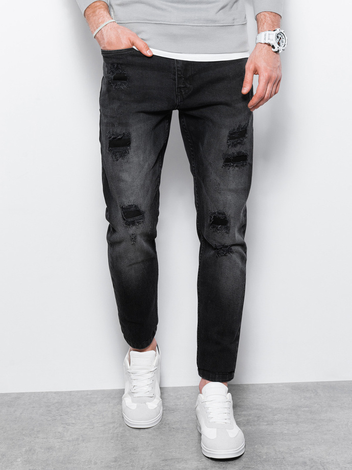Мужские джинсовые штаны - чёрный P1025