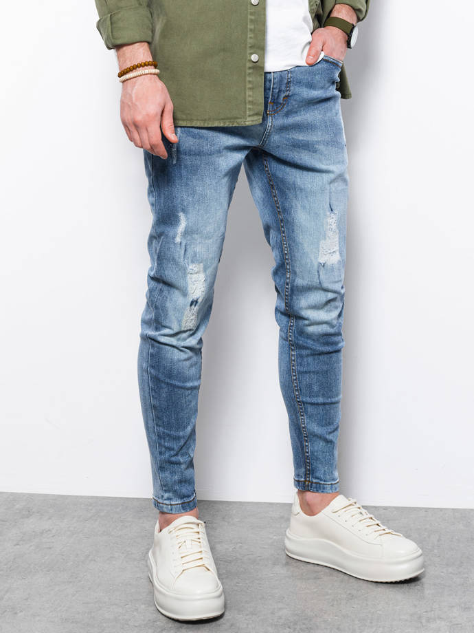 Мужские джинсовые штаны - светло-синий P1064