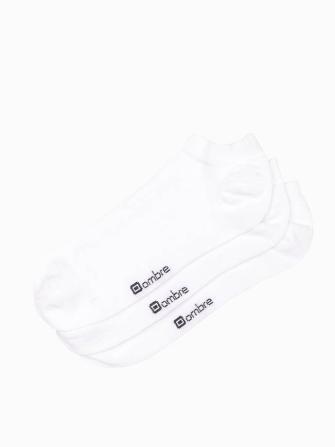 Мужские носки до щиколотки, 3 пары - белые V4 OM-SOSS-0102