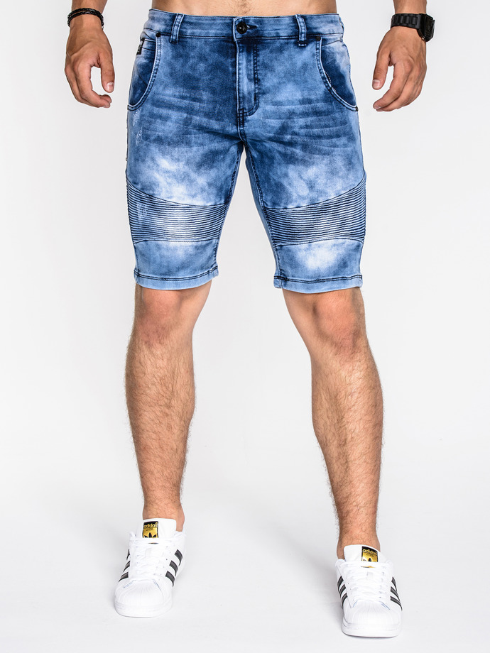 Мужские шорты джинсовые P528 - синие