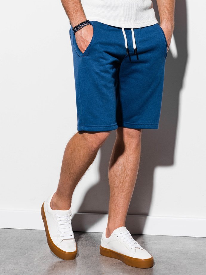Мужские шорты короткие спортивные - темно-синий W238