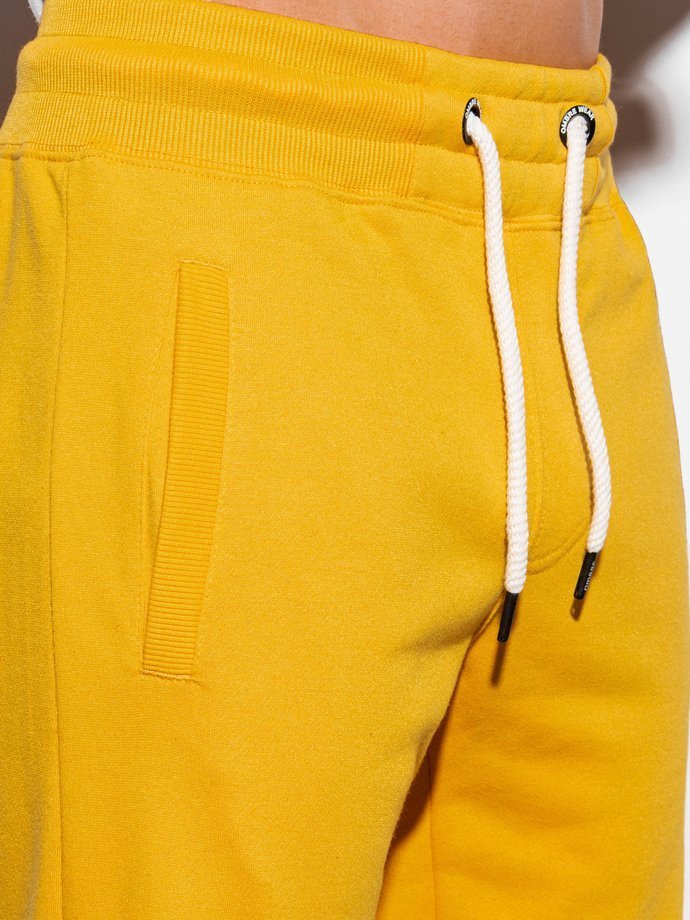 Мужские шорты короткие спортивные - жёлтый W238