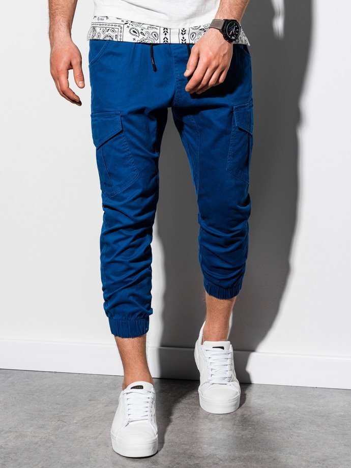 Мужские штаны-джоггеры - синий P761