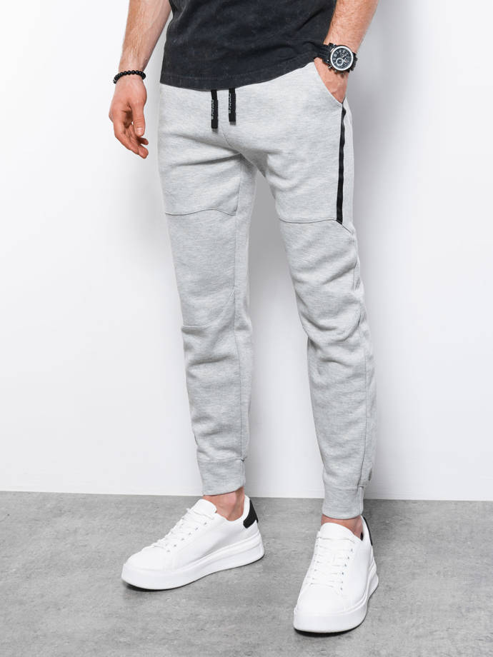 Мужские спортивные штаны - серый меланж P961