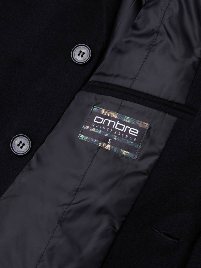 Мужской пальто C432 - чёрный