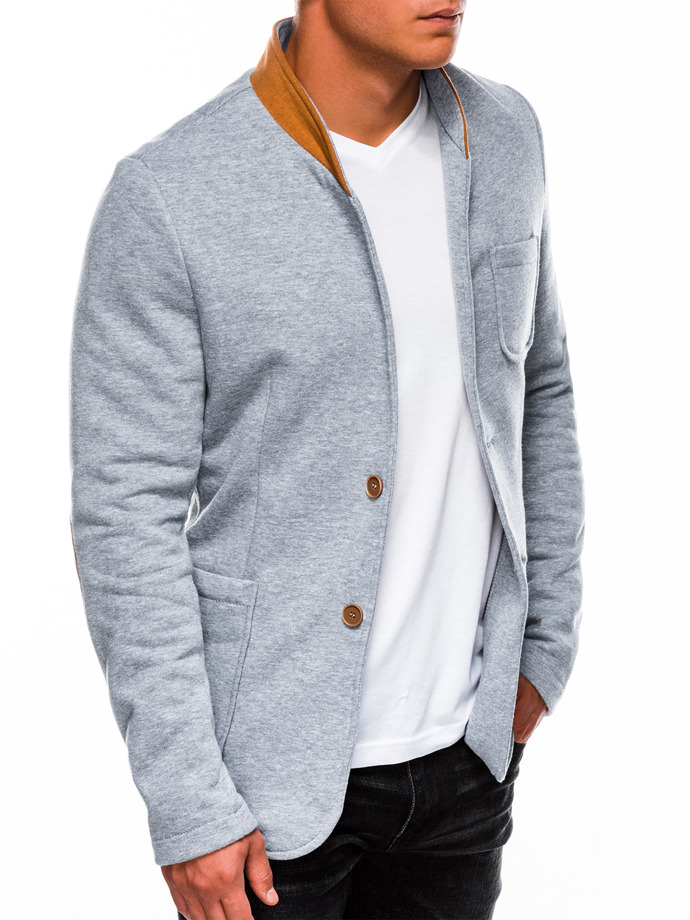 Мужской пиджак повседневнный - серый M07