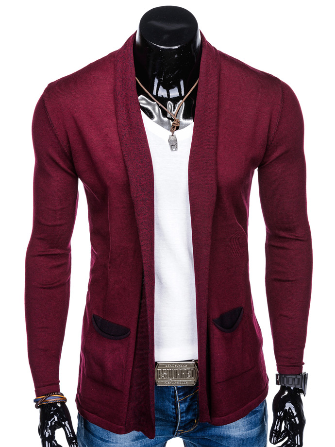 Мужской свитер - бордовый E114