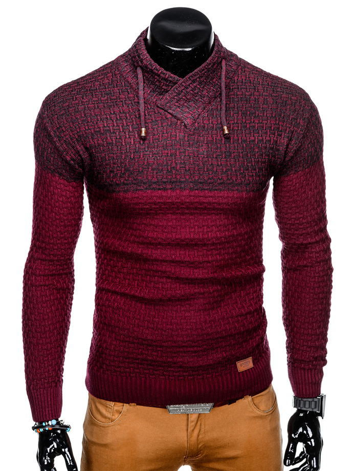 Мужской свитер - бордовый E137