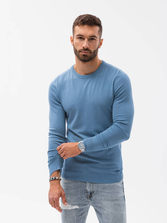 Мужской свитер- голубой E177