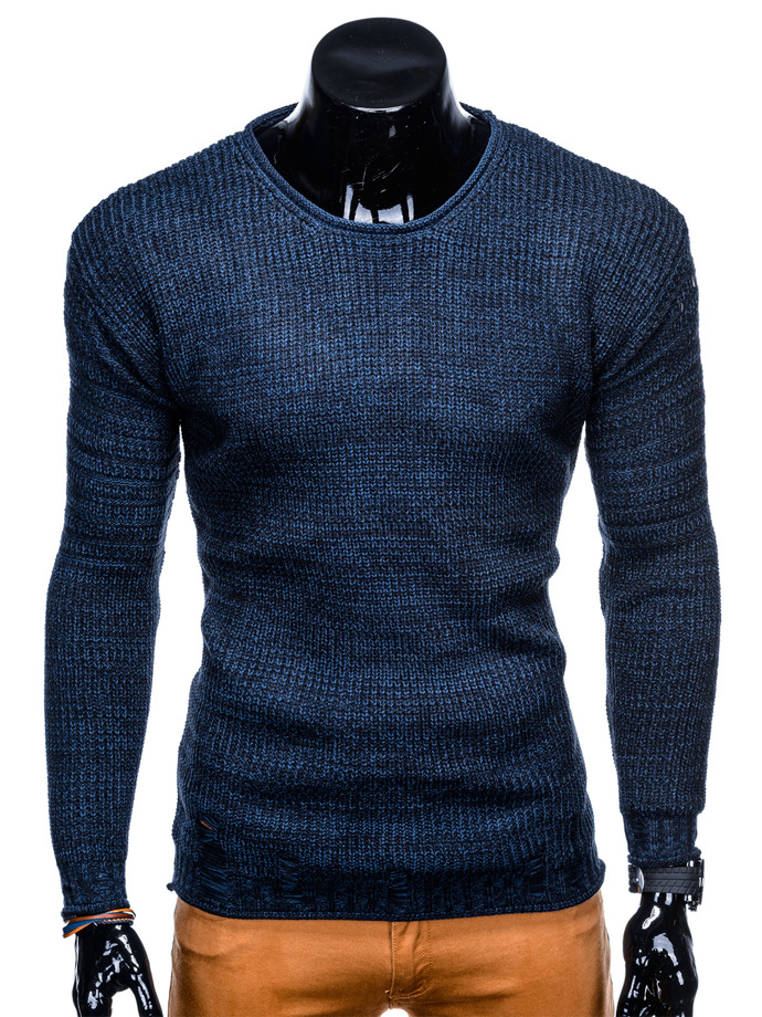 Мужской свитер – темно-синий Е109