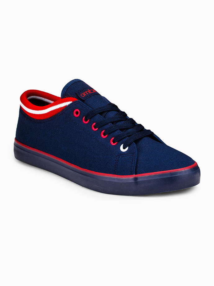 Обувь мужская кроссовки - тёмно-синие T302