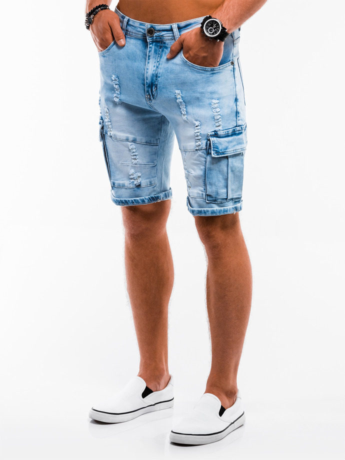 Шорты мужские джинсовые W132 - светлый джинс