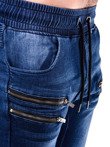 Брюки мужские джинсовые джоггеры P405 - тёмно-синие