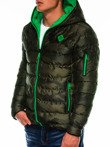 Куртка мужская зимняя стеганая C367 – камужляж/зеленая