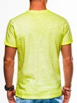 Мужская футболка без принта S1053 - жёлтая