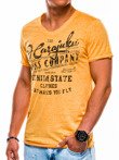 Мужская футболка с принтом S1137 - жёлтая