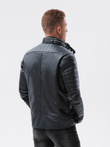 Мужская мотоциклетная куртка C413 - чёрная