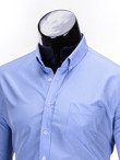 Мужская рубашка элегантная с длинным рукавом K323 - голубая