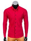 Мужская рубашка элегантная с длинным рукавом K392 - красная