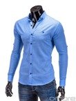 Мужская рубашка K252 - голубая