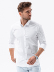 Мужская рубашка с длинным рукавом K504 - белая