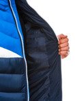 Мужская стеганая осенняя куртка C434 - синяя