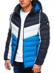Мужская стеганая зимняя куртка C418 - синяя