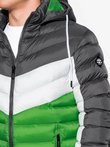 Мужская стеганая зимняя куртка C418 - зелёная