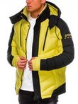 Мужская зимняя куртка C417 - жёлтая