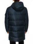 Мужская зимняя стеганая куртка C409 - тёмно-синяя