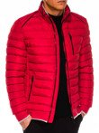 Мужская зимняя стеганая куртка C422 - красная