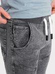 Мужские брюки джинсовые джоггеры P551 - серые